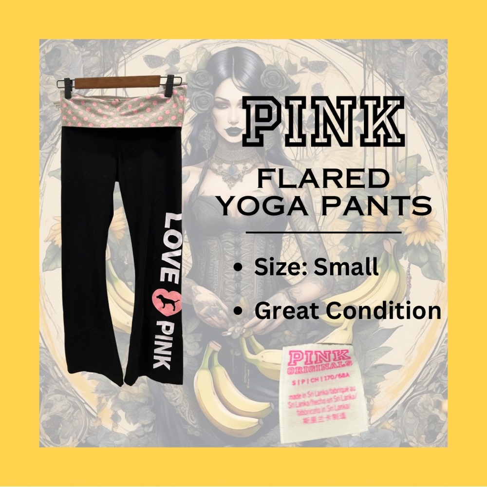 PINK Victoria’s Secret Fold-over Flared Yoga Pants